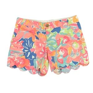 Lilly Pulitzer Buttercup Scallop Shorts - Size 0